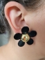 Preview: Mega Blumen Ohrstecker goldfarben